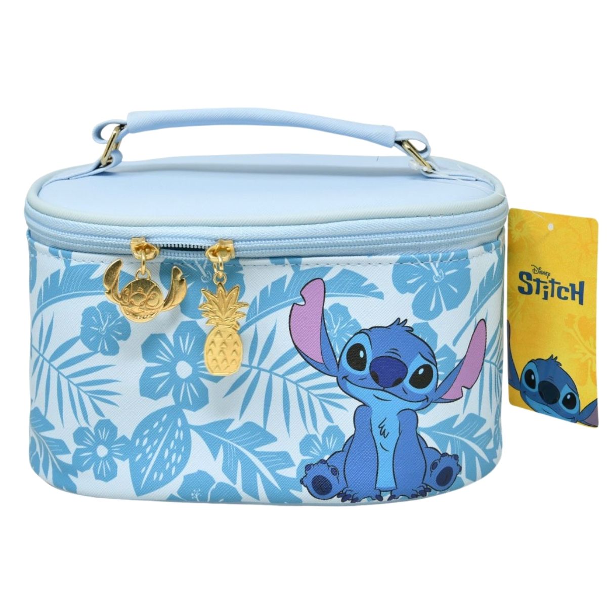 Disney Stitch Tropical Oval Cosmetic Bag Travel Case