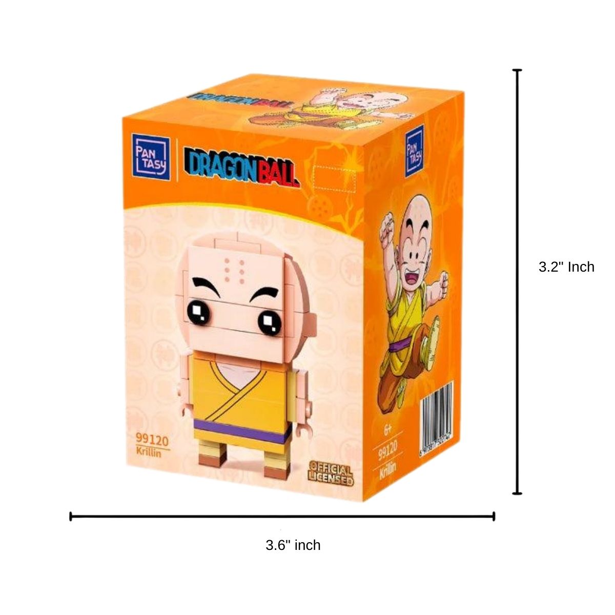 Pantasy Dragon Ball Krillin Building Block Set - 3.3" Anime Action Figure Toy, 79 Pieces