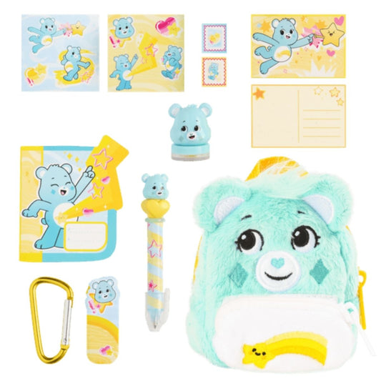 Real Littles™ Care Bears 3.5" Inch Micro Collectible Backpack with 6 Surprise Inside!, Wish Bear