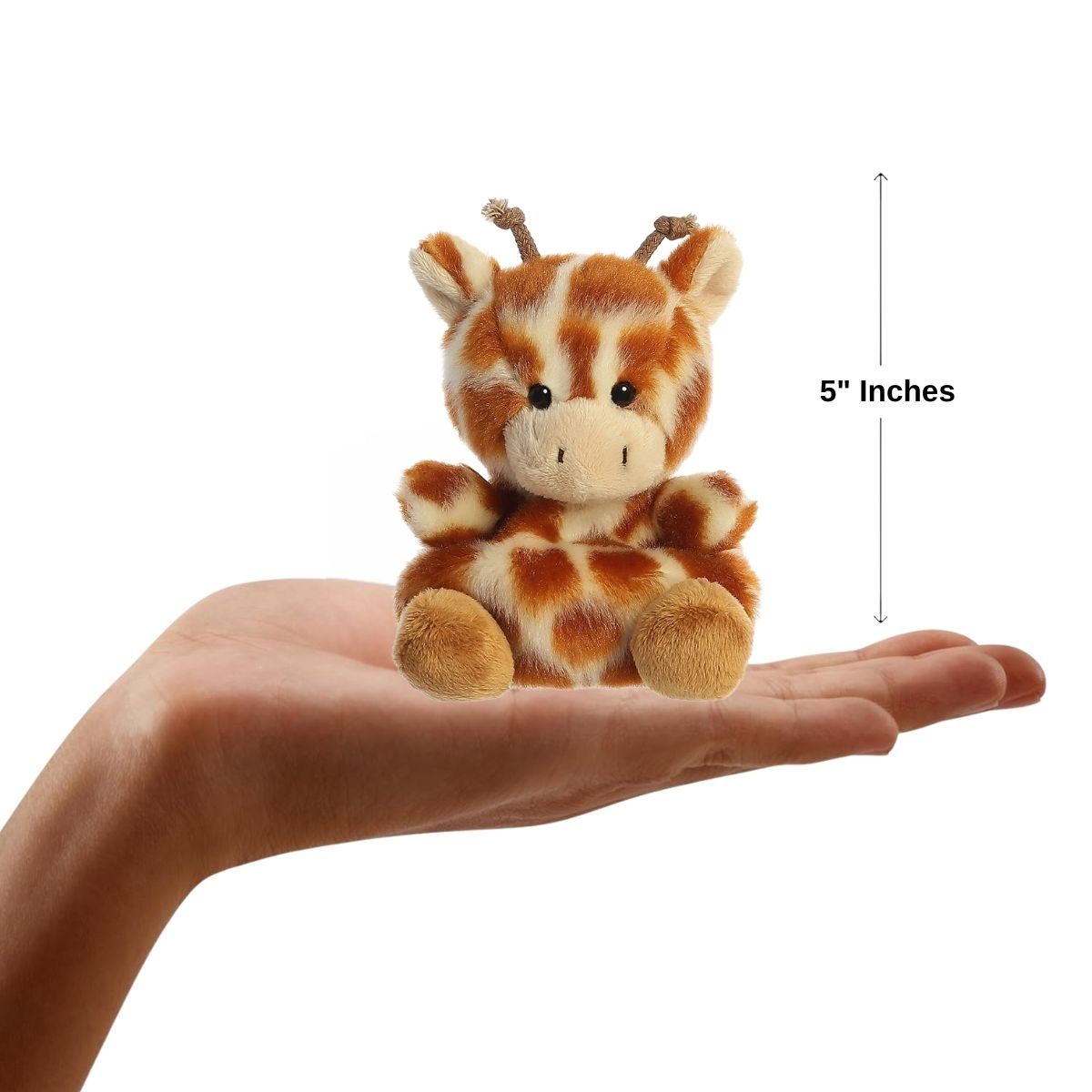 Aurora® Palm Pals™ Zoo Duo 5" Inch Plush Set, Stomps Elephant and Safara Giraffe