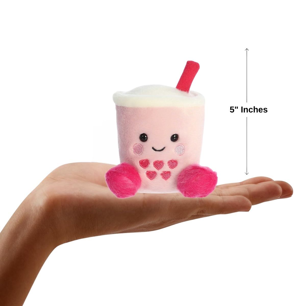 Aurora® Palm Pals™ Tangy Heart Boba™ 5 Inch Stuffed Animal Plush Toy # 1-189 Seasonal