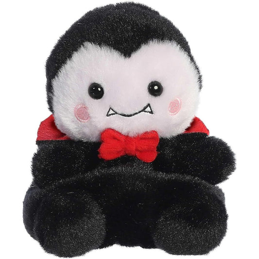 Front view thumbnail of the cute Viktor Vampire plush sitting straight, highlighting his symmetrical face, widow's peak hairline, and rosy pink cheeks.