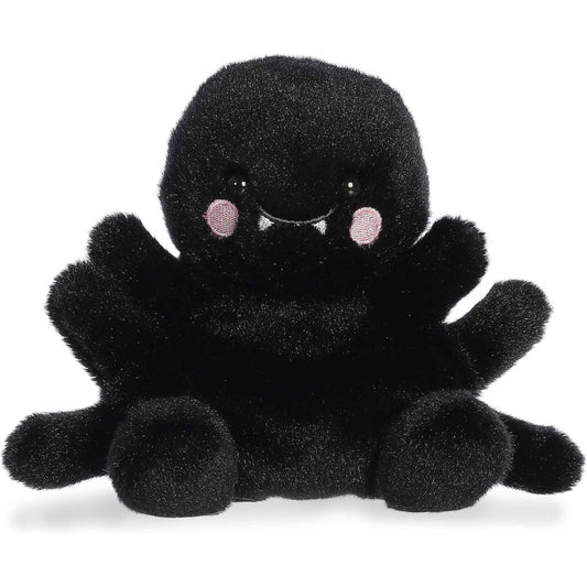 Front view thumbnail of the cute Penny Mae Spider plush sitting straight, highlighting its symmetrical plush legs and friendly embroidered smile.