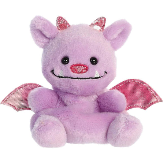 Front view thumbnail of the cute Marbles Gargoyle plush sitting straight, highlighting its symmetrical face, wide grin, pink nose, and extended wings.
