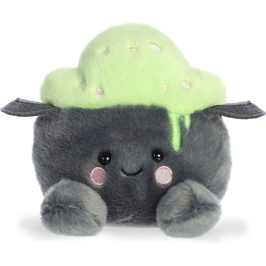 Front view thumbnail of the cute Bubbly Cauldron plush sitting straight, highlighting its symmetrical design, dark eyes, and pink blushing cheeks.