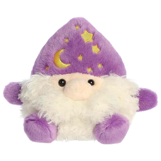 Front view thumbnail of the cute Ezerick Wizard plush sitting straight, highlighting his round nose and outspread purple arms.