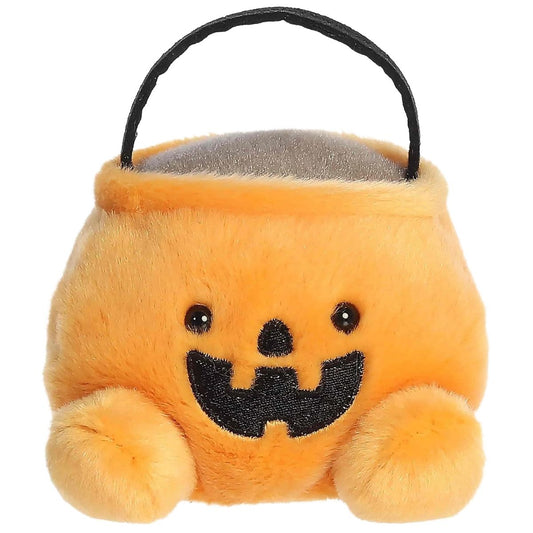 Front view thumbnail of the cheerful Bucky Candy Bucket plush sitting straight and highlighting its symmetrical pose and black embroidered smile.