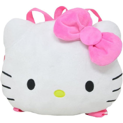 Hello Kitty Head Shaped Pink Bow Plush Backpack 10