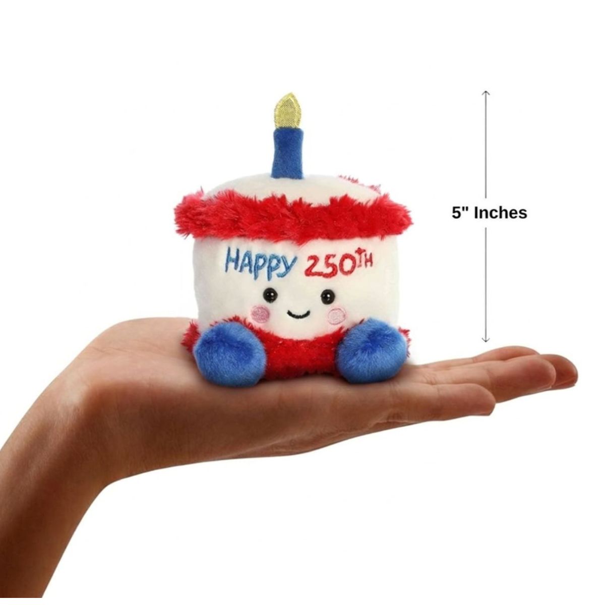Aurora Palm Pals America Bday Cake 5-Inch Stuffed Animal Plush