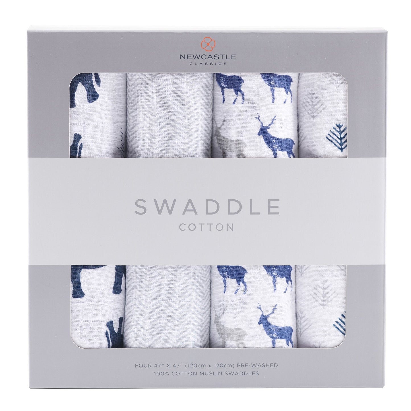 In the Wild 100% Natural Cotton Muslin Swaddle Blankets, 4 Pack