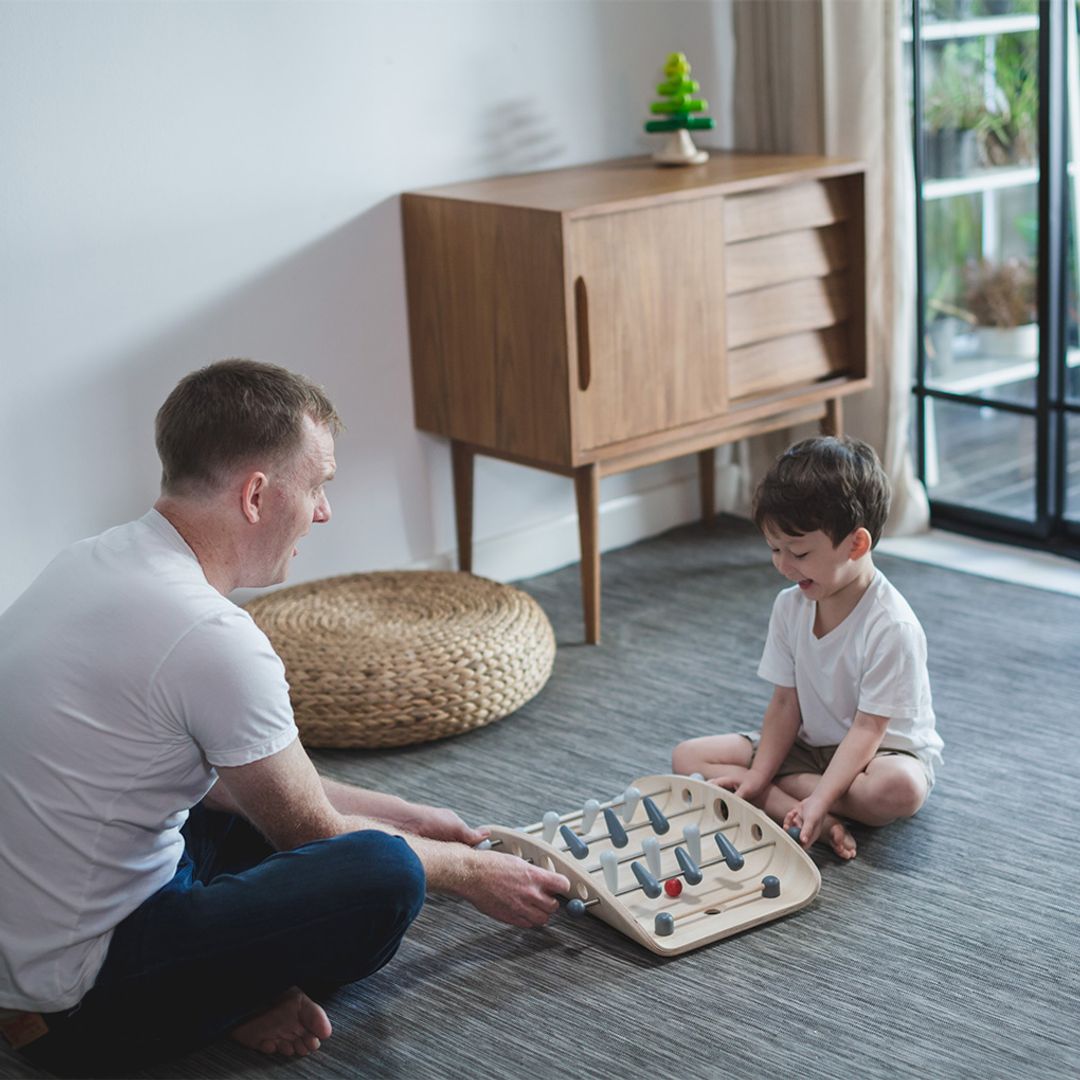 PlanToys Wooden Tabletop Soccer Game - Eco-Friendly Foosball