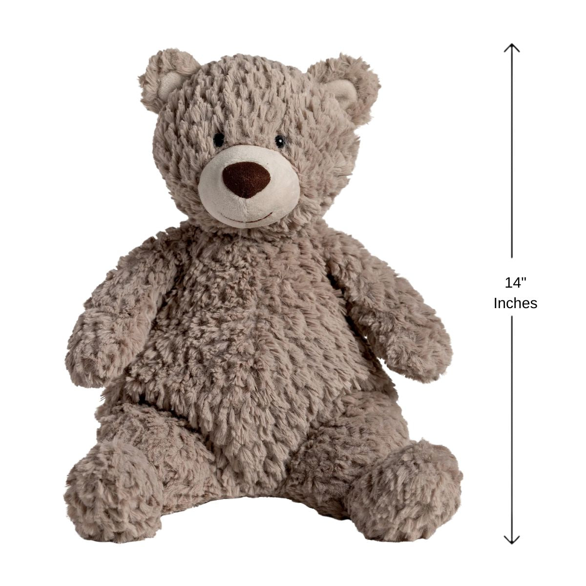 14-inch Mary Meyer bear sitting upright, highlighting its floppy understuffed body and rounded ears.