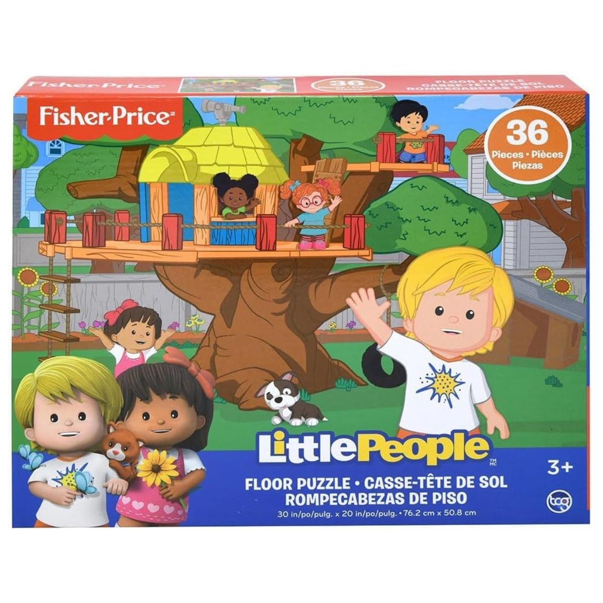 Fisher Price Little People 36 Piece 30" X 20" Inch Floor Puzzle