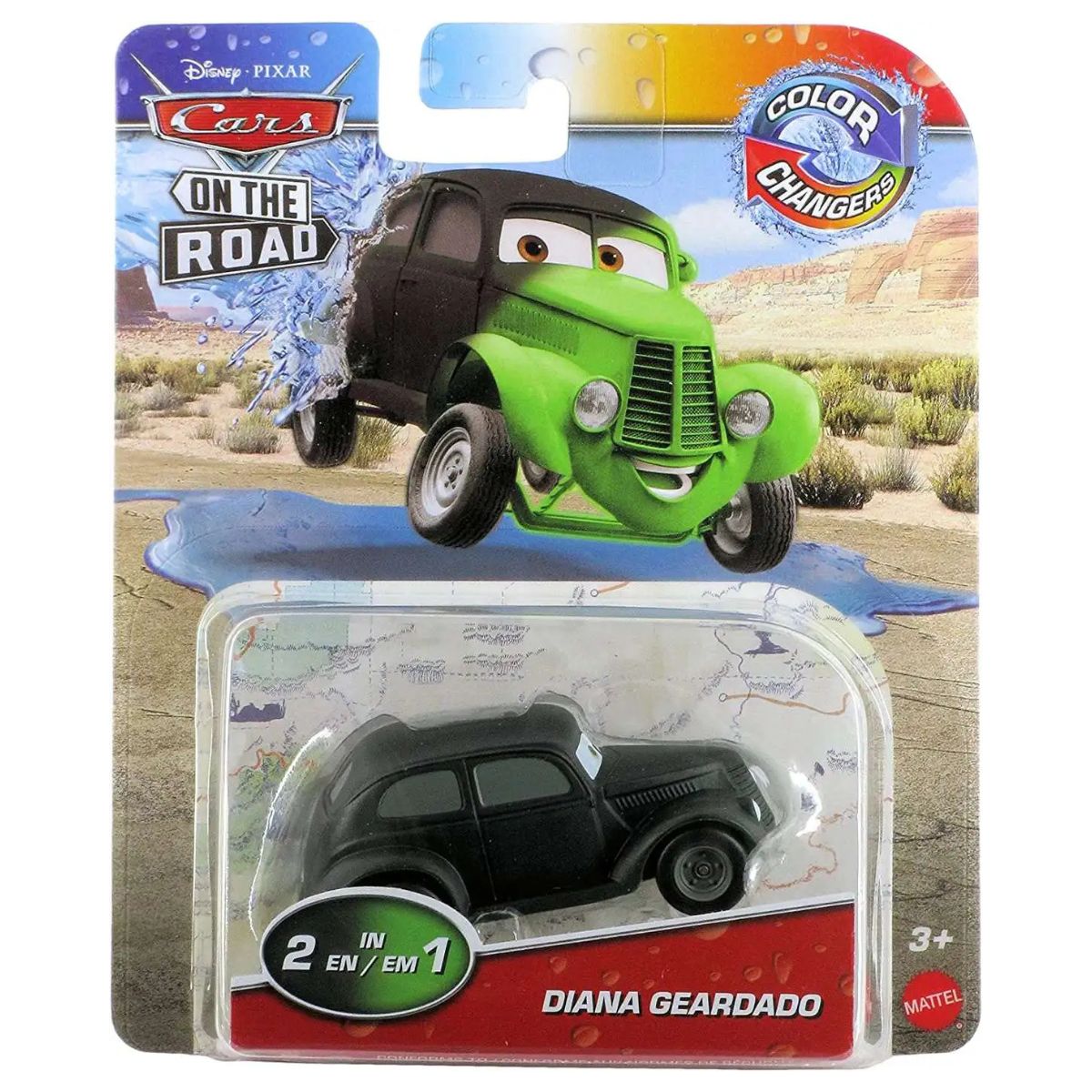 Disney Pixar Cars Color Changers On The Road Diana Geardado, Scale 1:55