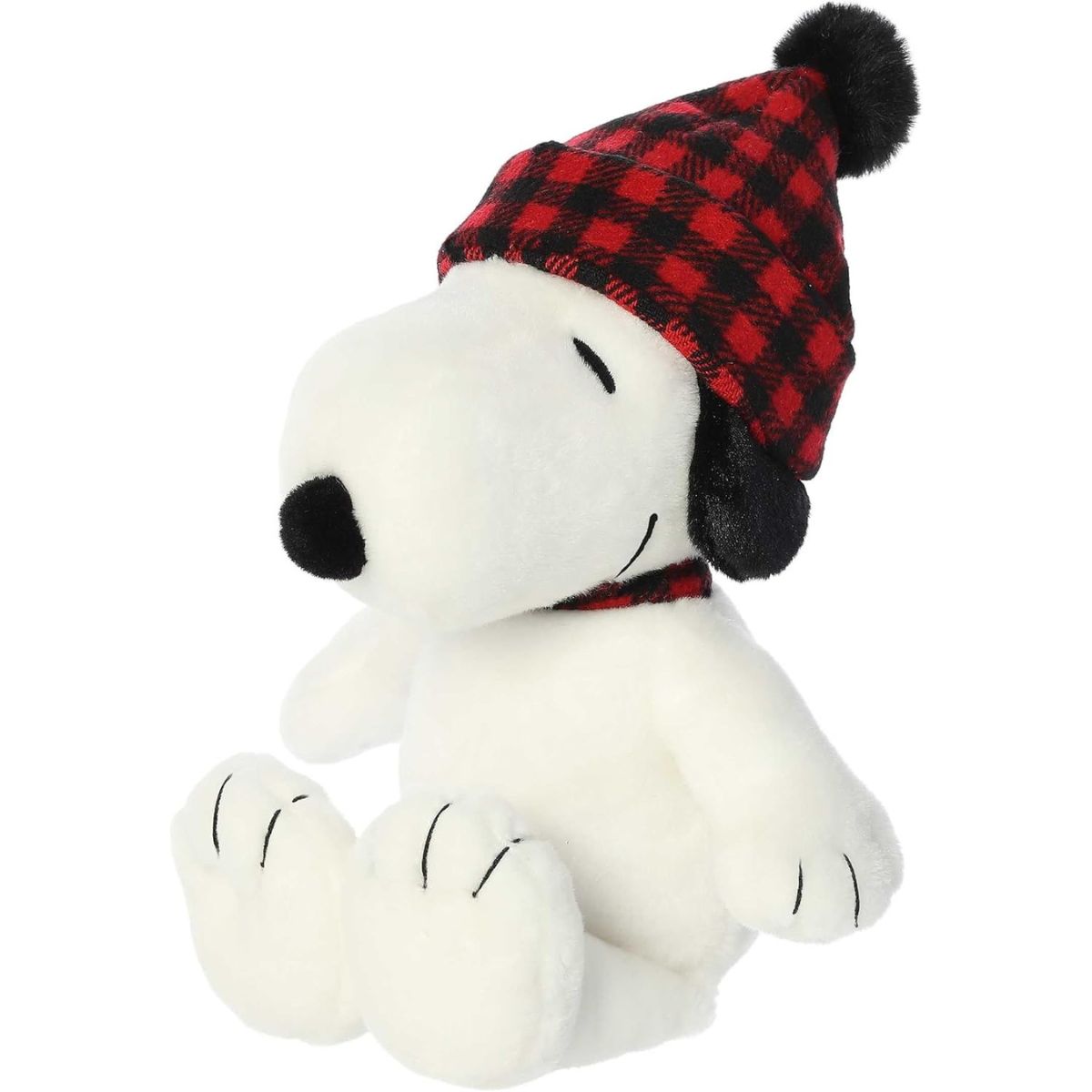 Aurora® Peanuts Winter Plaid Snoopy 11 Inch Stuffed Animal Toy