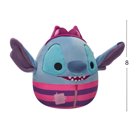 Squishmallows Official 8-Inch Disney Stitch, Alice in Wonderland Cheshire Cat Costume Plush Toy