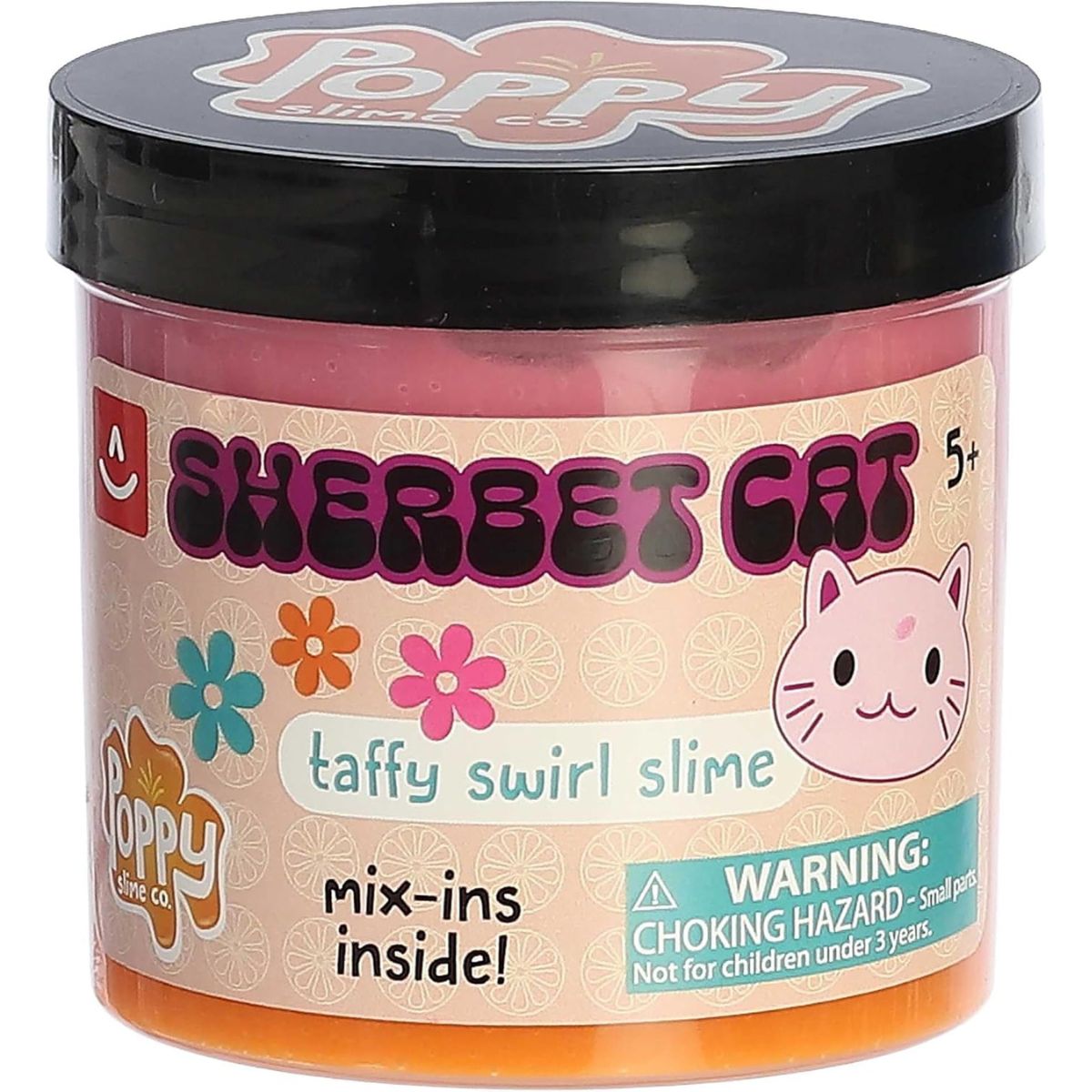 Aurora Toys Poppy Slime Co. Sherbet Cat Taffy Swirl Slime