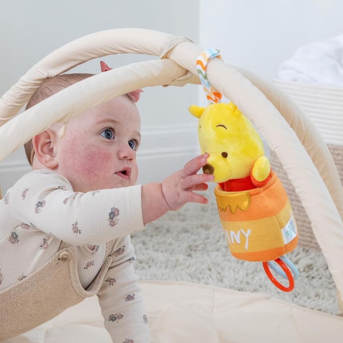 Disney Winnie the Pooh 12 Inch On-the-Go Pulldown Soft Activity Ziggle Teether Toy