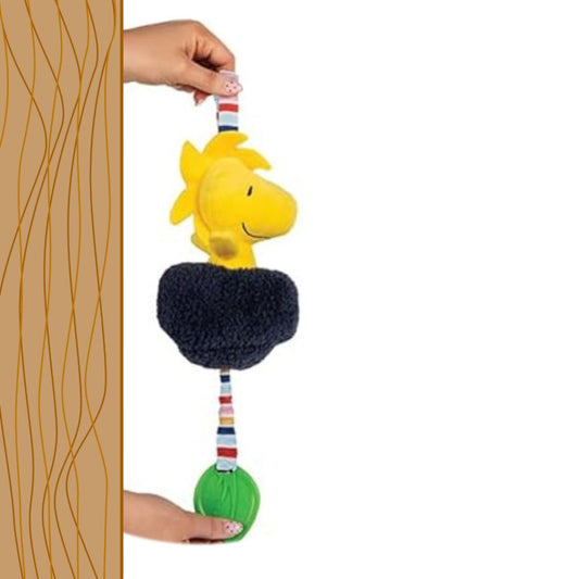 Peanuts Woodstock 12 Inch On-the-Go Pulldown Soft Activity Teether Toy
