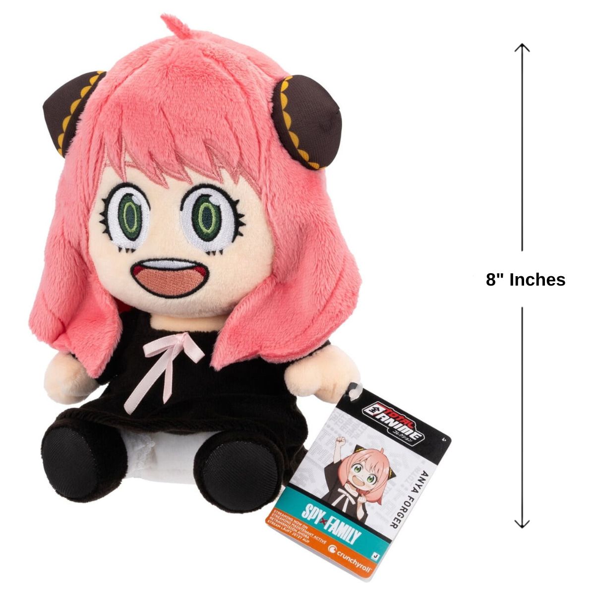 Total Anime 8" Inch Stuffed Plush Toy, Spy X Family Anya Forger