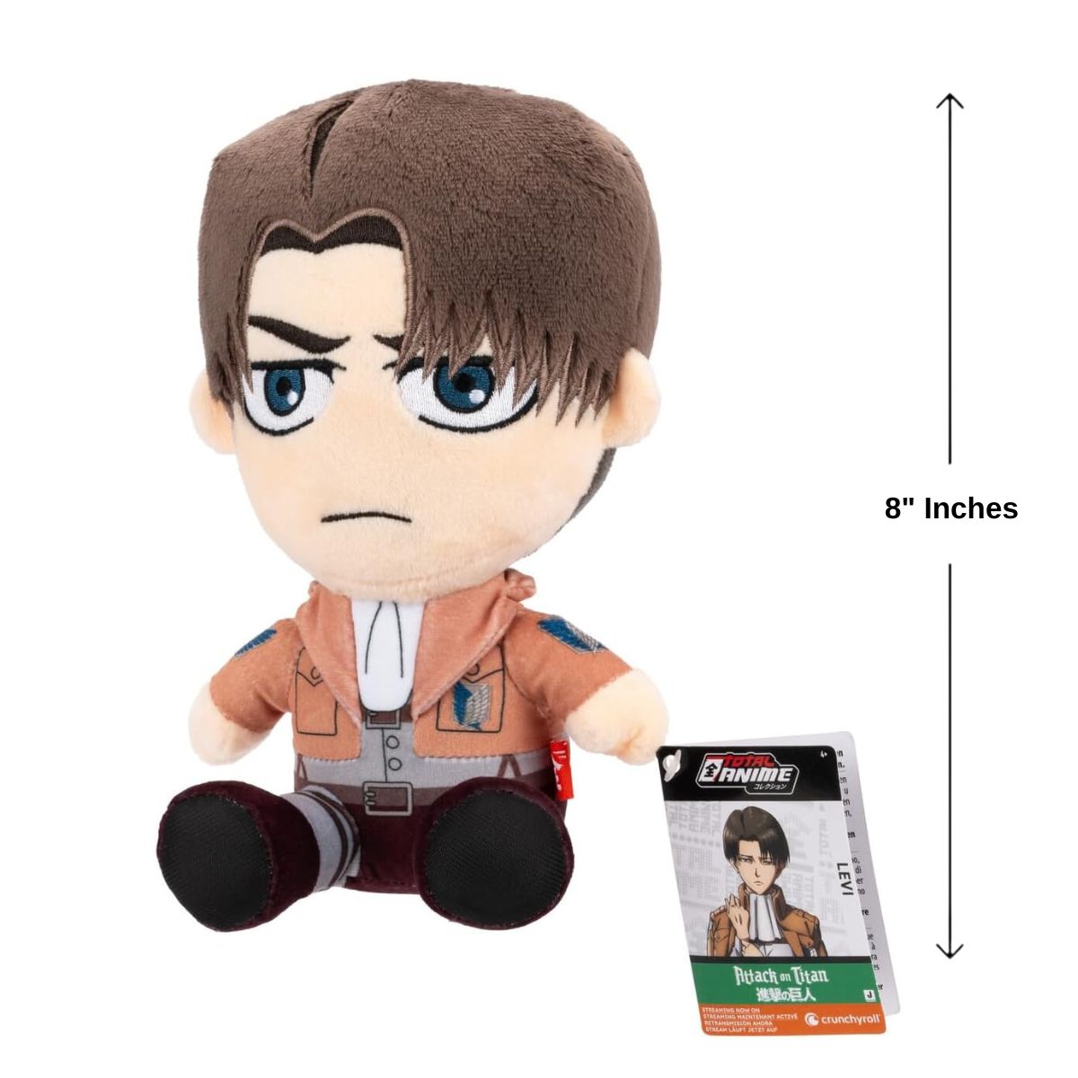 Total Anime 8" Inch Stuffed Plush Toy, Attack on Titan Levi Ackerman