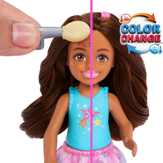 Barbie Day at the Fair Carnival Color Change Face Paint Playset, Featuring 2 Dolls Barbie & Chelsea