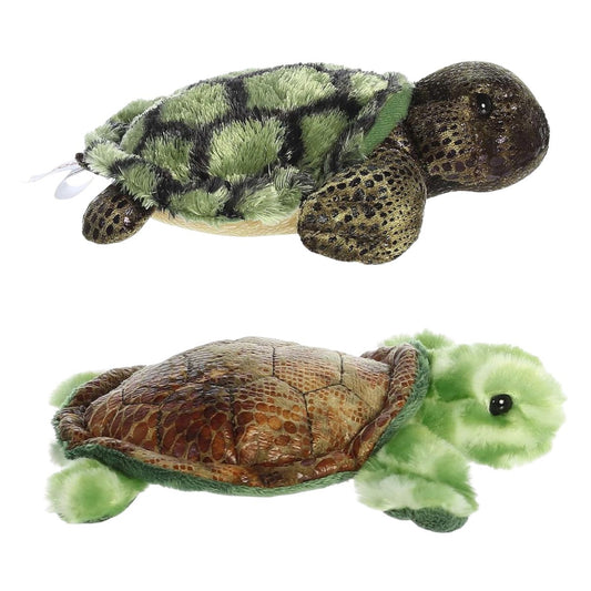 Aurora® Mini Flopsie™ Sealife Duo 8" Inch Plush Set, Splish & Splish-Splash Sea Turtle