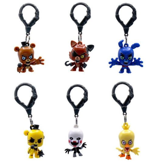 Five Nights at Freddy’s 2.5 Inch Mystery Movie Backpack Hangers Clip-On Figure, 1 Random