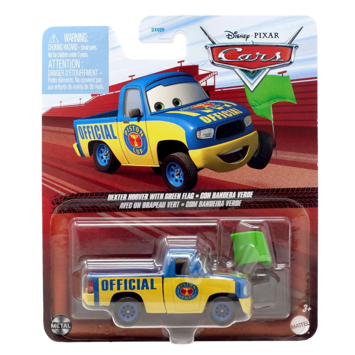 Disney Pixar Cars Character Dexter Hoover with Green Flag Die-Cast Vehicle Car, Scale 1:55