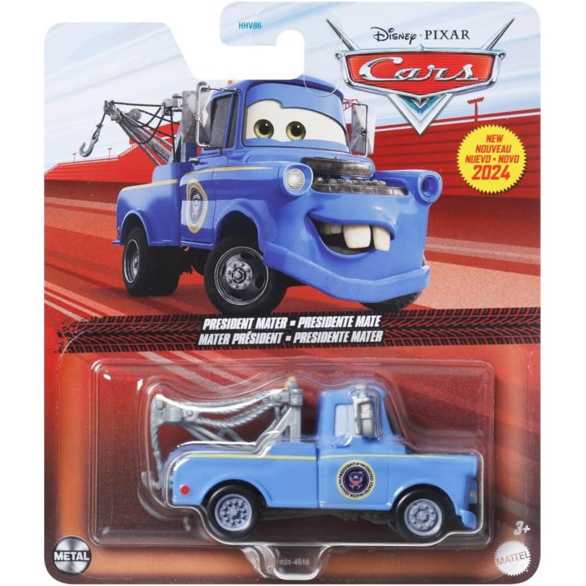 Disney Pixar Cars On The Road Character President Mater Die-Cast Vehicle Car, Scale 1:55