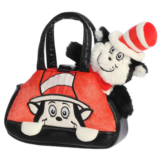 Aurora® Fancy Pals™ Peek-A-Boo Dr. Seuss Cat In The Hat 8 Inch Stuffed Anima with Purse Carrier