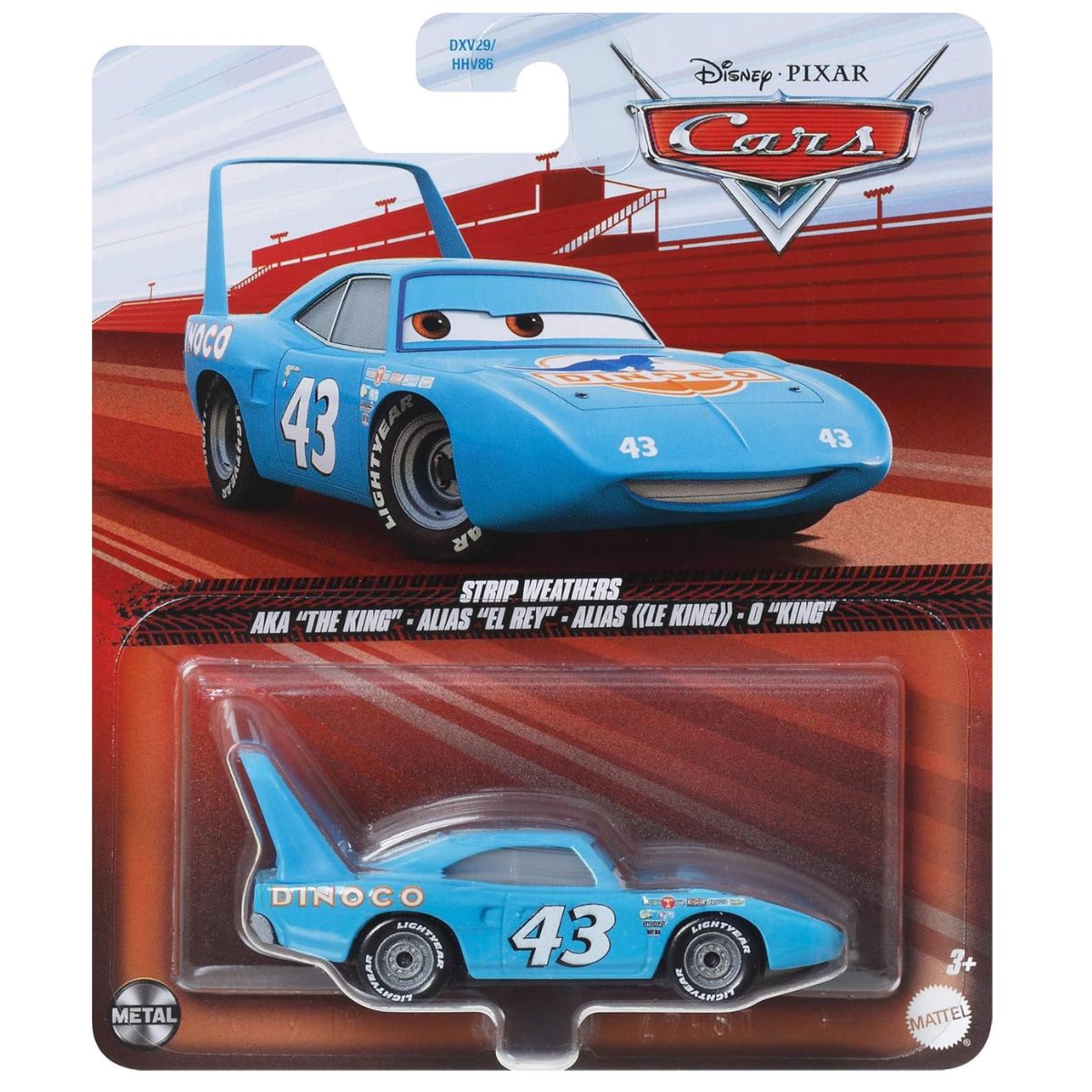 Disney Pixar Cars Character Scale 1:55 Die-Cast Car Vehicle, Strip Weathers AKA "The King"