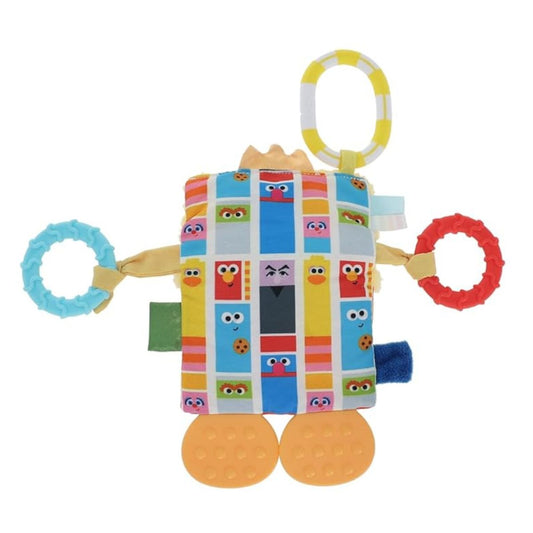 Sesame Street Big Bird Tug & Tag 10" Inch Plush Sensory Soft Activity Teether Toy