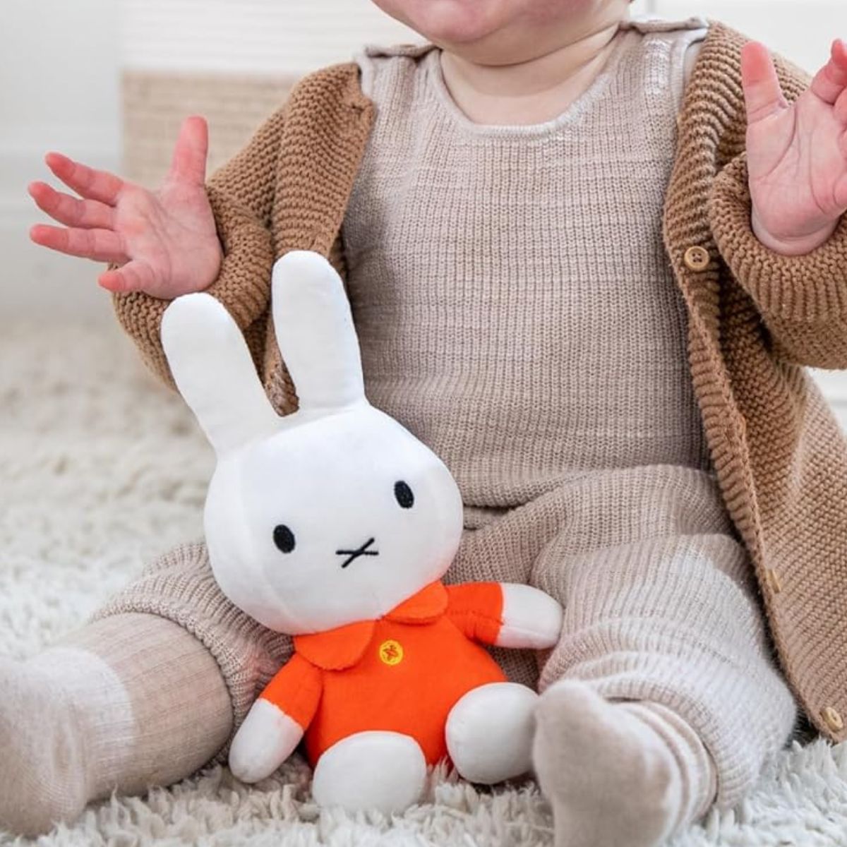 Color your World with Miffy Miffy with Orange Sewn-In Dress 8" Inch Collectible Stuffed Animal Plush Toy