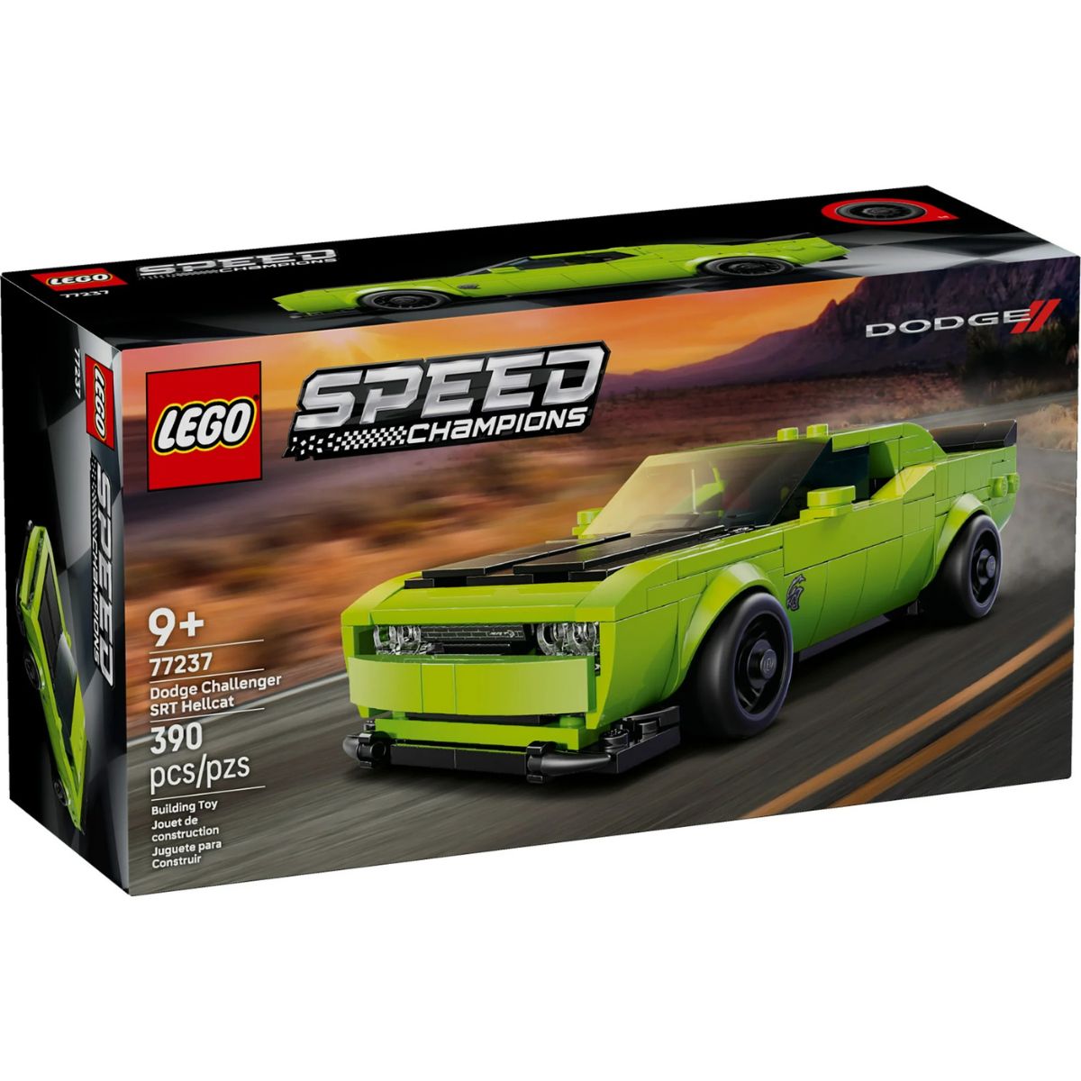 LEGO® Speed Champions Dodge Challenger SRT Hellcat Sports Car Building Kit 77237, 390 Pieces