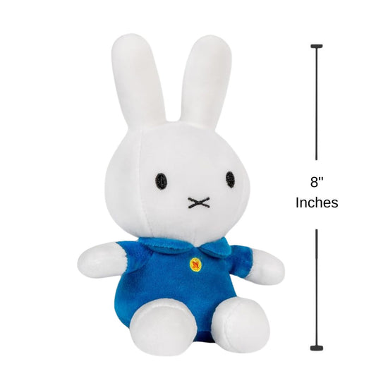 Color your World with Miffy Miffy with Blue Sewn-In Dress 8" Inch Collectible Stuffed Animal Plush Toy