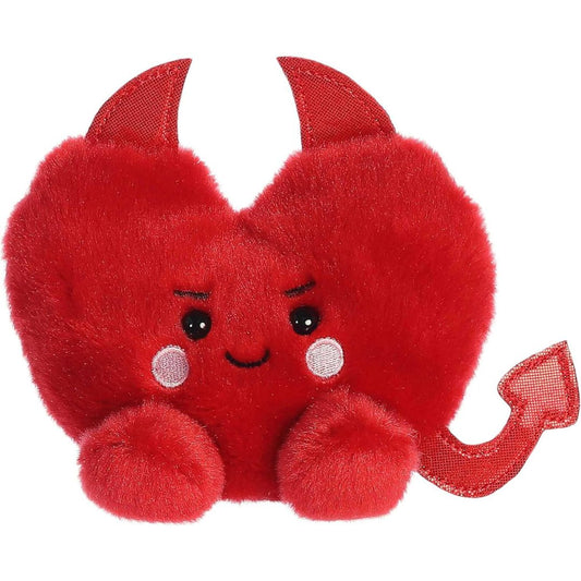 Front view thumbnail of the cute Klaus Heart plush sitting straight, highlighting its determined black eyebrows, rosy white cheeks, and small rounded bottom feet.