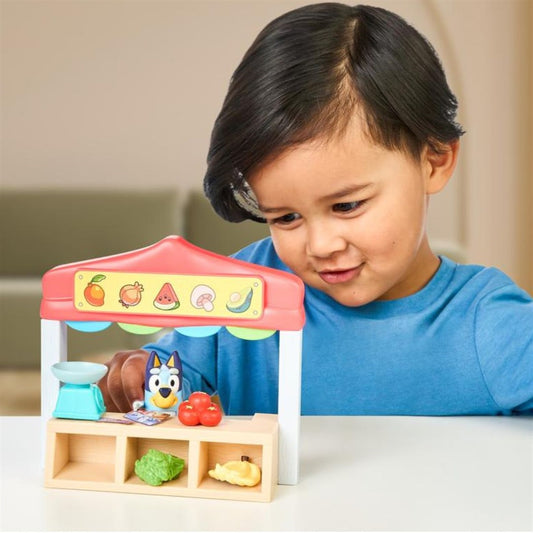 Bluey Mini Playset Farmers Market, With Bluey & Accessories