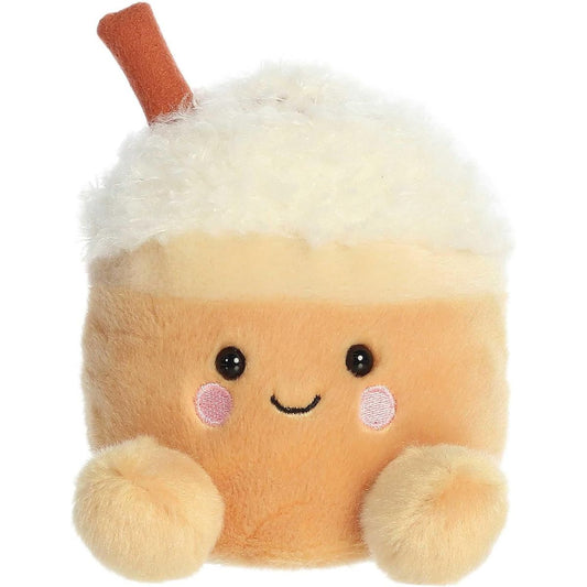 Front view thumbnail of the cute Speckle Pumpkin Spice Latte plush sitting straight, highlighting its symmetrical face, rosy cheeks, and small tan feet.