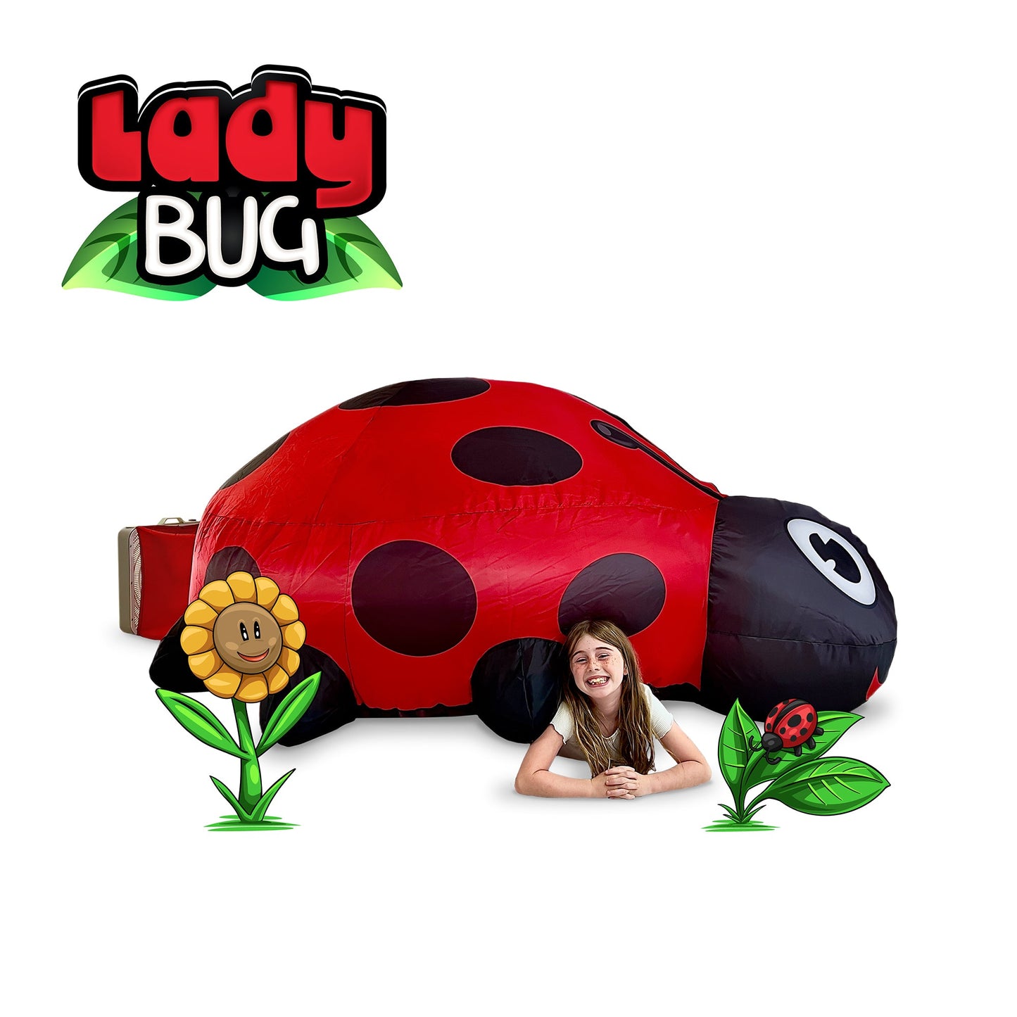 The Original AirFort® Ladybug - Inflatable Play Fort Tent for Creative Indoor Play Ages 3–14