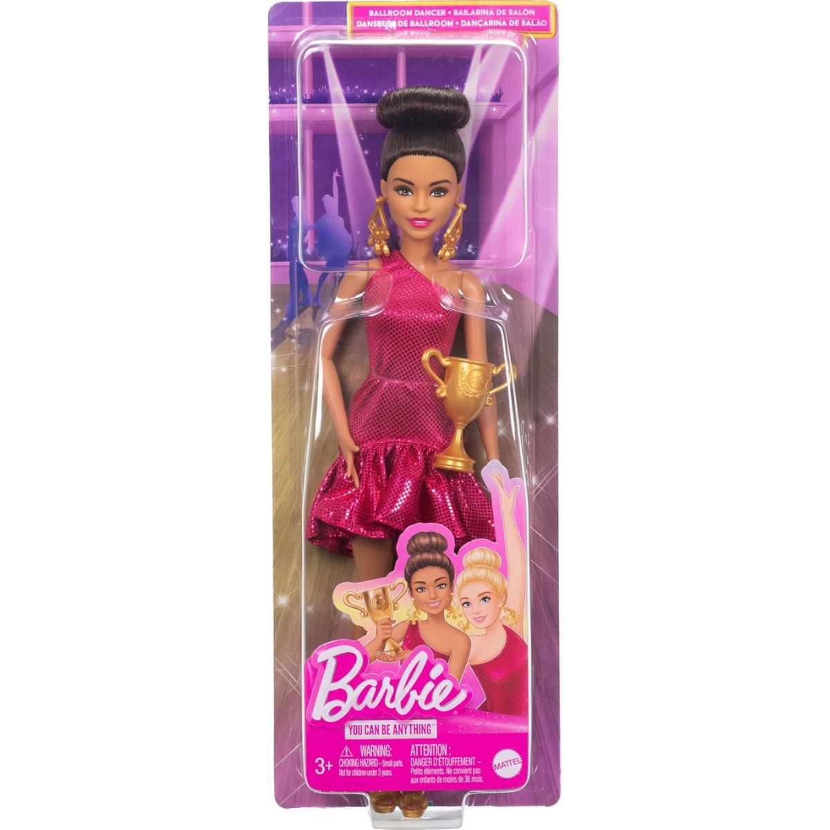 Barbie You Can Be Anything Ballroom Dancer Fashion Doll, Brunette
