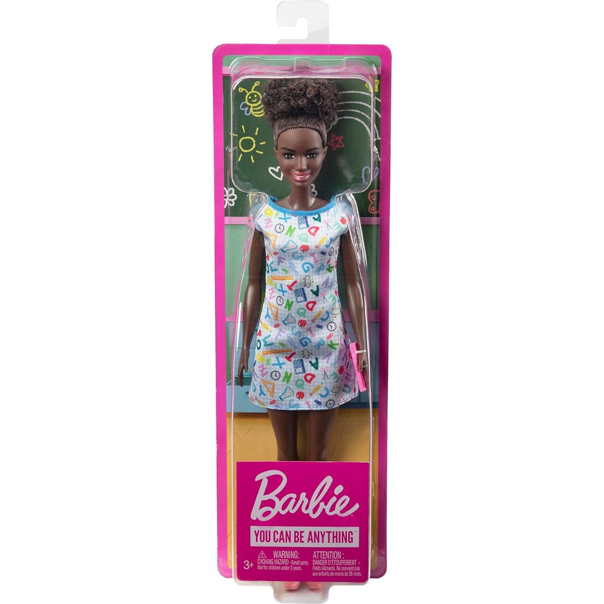 Barbie You Can Be Anything Teacher with Learning is Fun Dress Fashion Doll, Brunette
