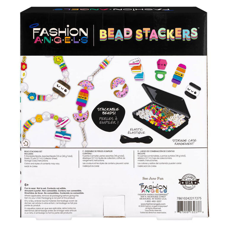 Fashion Angels Bead Stackers Jewelry Making & Bead Activity Kit, Sweet Treat