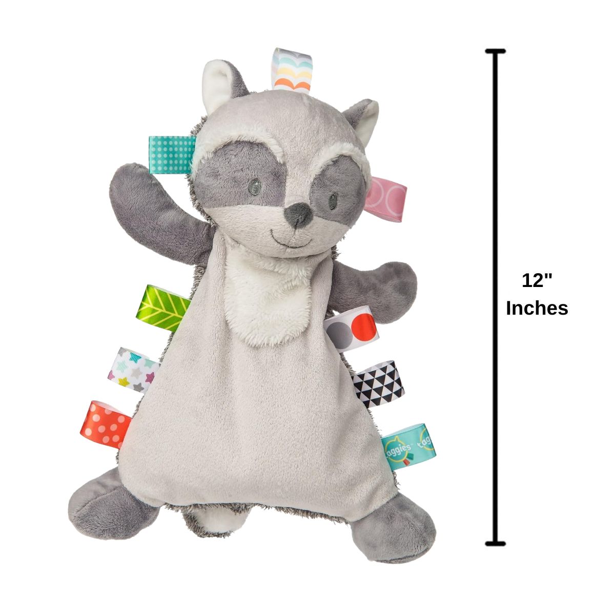 Mary Meyer Taggies 12" Inch Stuffed Animal Activity Toy, Harley Raccoon Lovey