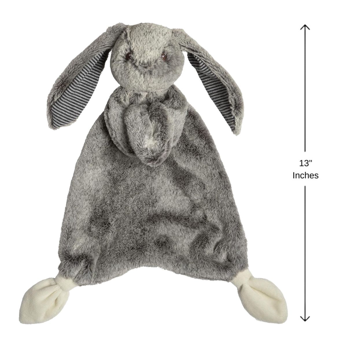 Mary Meyer Lovey Character 13" Inch Security Blanket Toy, Silky Grey Bunny