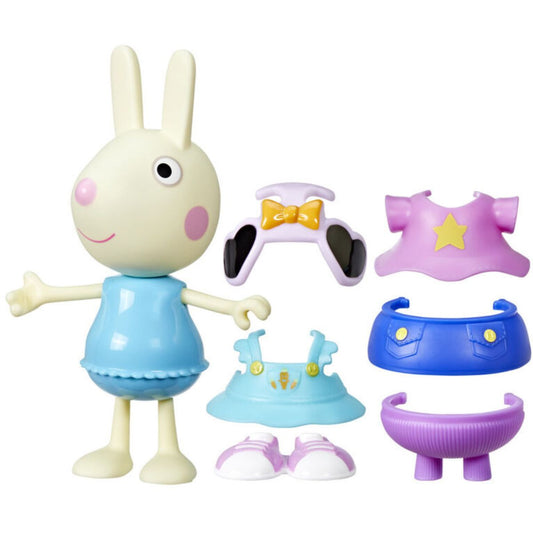 Peppa Pig Dress-Up 6” Figure with 6 Fashion Accessories, Rebecca Rabbit