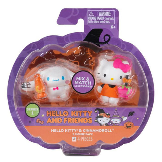 Hello Kitty® and Friends 2" Inch Halloween 2 Figure Pack, Hello Kitty & Cinnamoroll