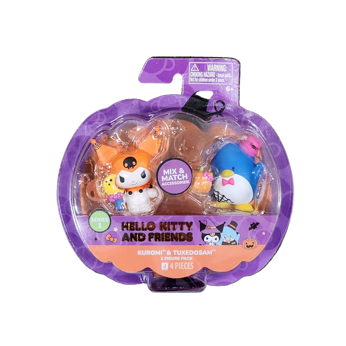 Hello Kitty® and Friends 2" Inch Halloween 2 Figure Pack, Kuromi & Tuxedo Sam