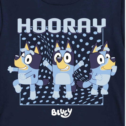 Bluey Boys' Short Sleeve Graphic "Hooray" Short Sleeve Shirt, Sizes 4-16