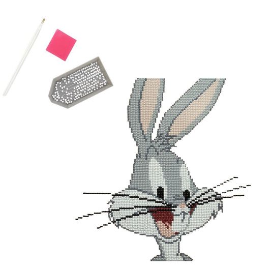 DIAMOND DOTZ Looney Tunes Bugs Bunny Diamond Art Painting Kit 12.6"x12.6"